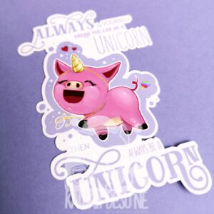 Happy Schweinhorn Statement Sticker